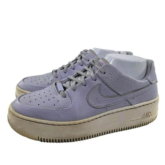Nike Air Force 1 Sage Low Oxygen Purple Platform Sneakers US 8.5 AR5339-500 Shoe